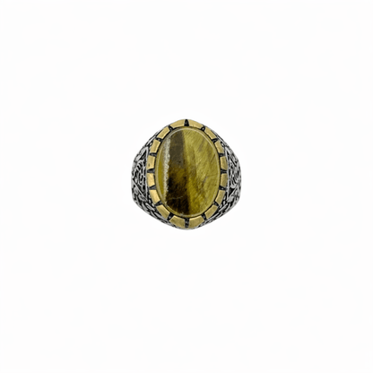 Klackring sterling silver tigeröga - Smyckesbanken