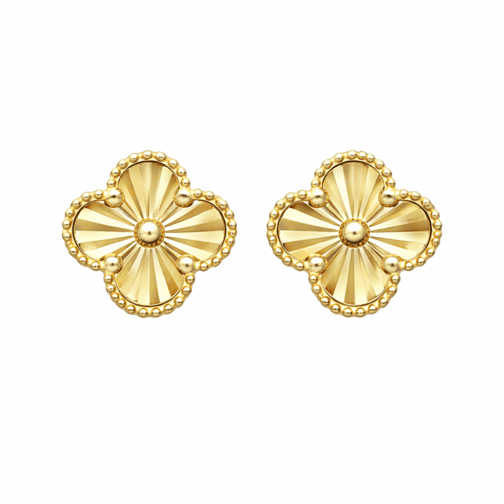 klöver örhängen 14k guld - Smyckesbanken