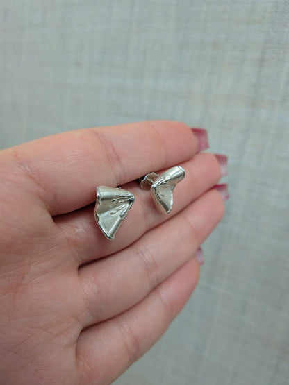 Örhängen vågig design i sterling silver - Smyckesbanken