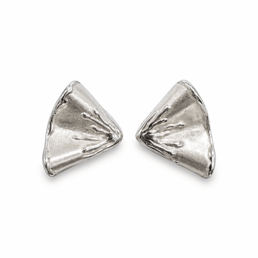 Örhängen vågig design i sterling silver - Smyckesbanken