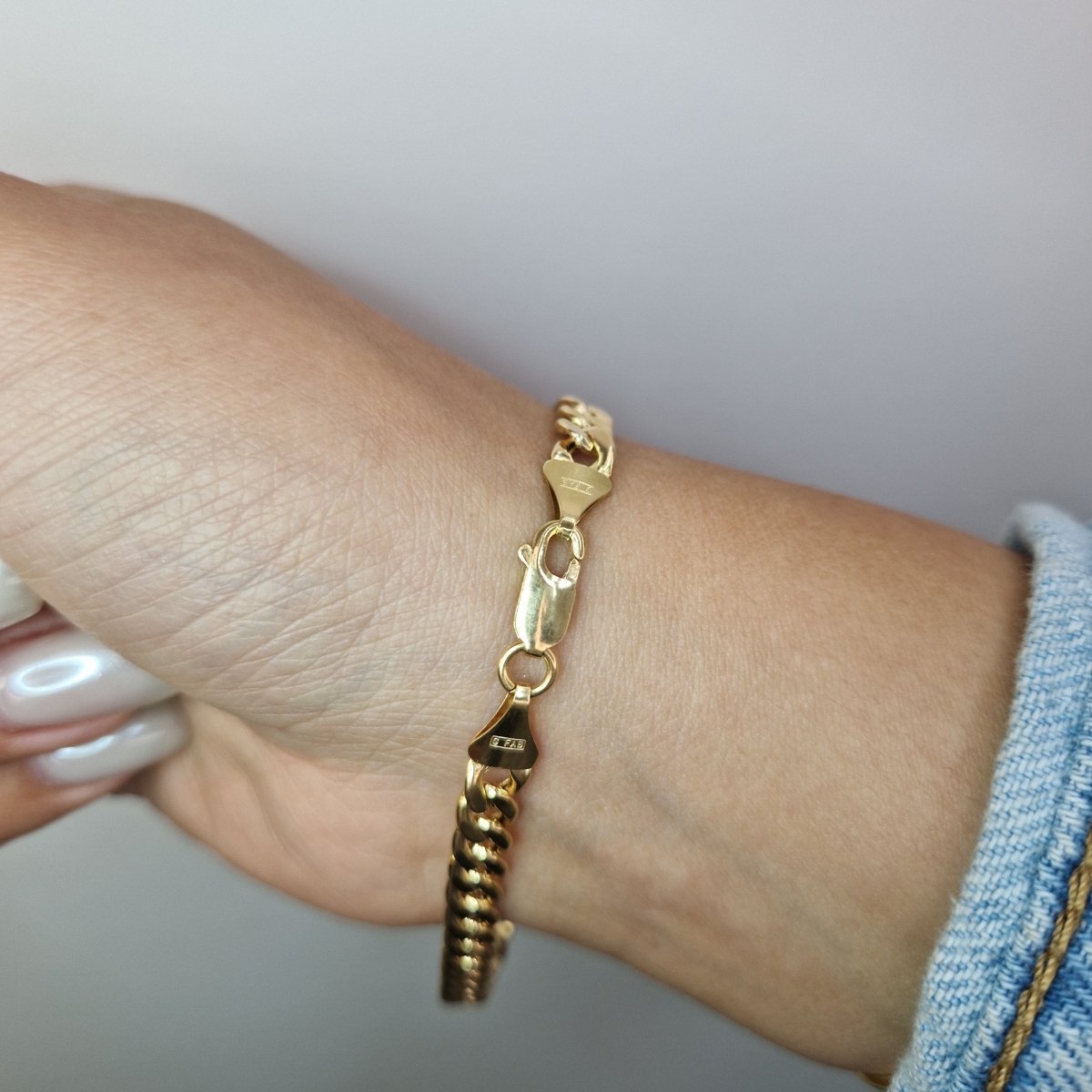 Pansar armband 18k guld 20cm - Smyckesbanken