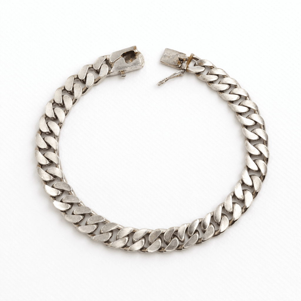 Pansar armband i silver med kistlås - Smyckesbanken