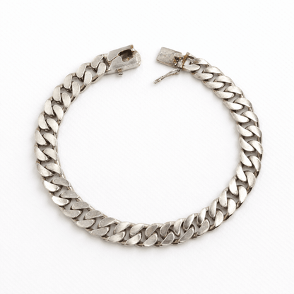 Pansar armband i silver med kistlås - Smyckesbanken