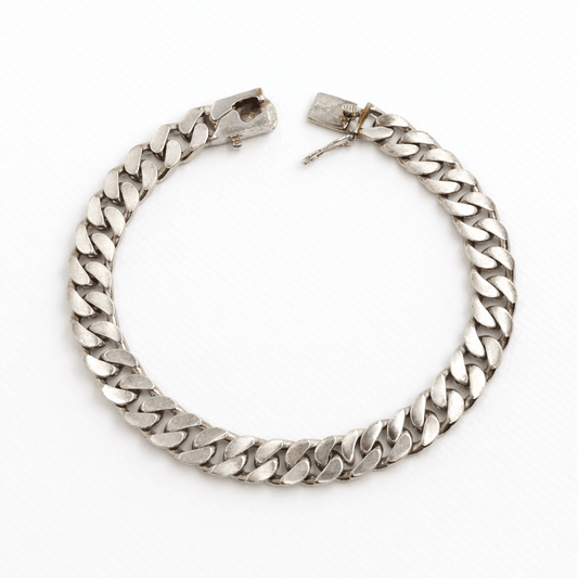 Pansar armband i silver med kistlås - Smyckesbanken