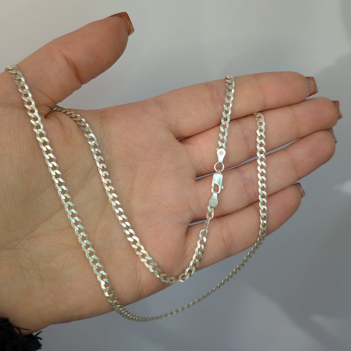 Pansar silver halsband 50cm - Smyckesbanken