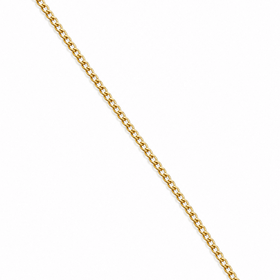 Pansarlänk 59cm 1,4mm i 18k guld - Smyckesbanken