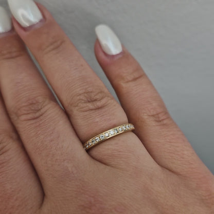 Alliansring 0,15ct WSI i 18k guld