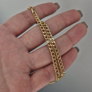 Pansar halsband ihåligt 18k guld 51cm