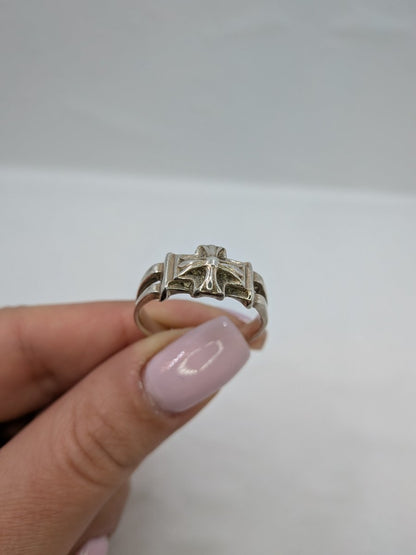 Riddarkors ring i sterling silver - Smyckesbanken