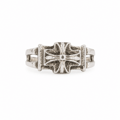 Riddarkors ring i sterling silver - Smyckesbanken