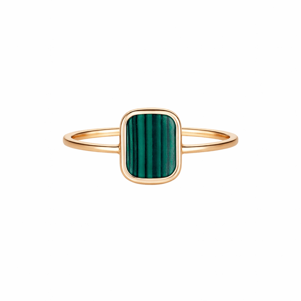 Ring 18k guld malakit - Smyckesbanken