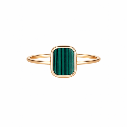 Ring 18k guld malakit - Smyckesbanken