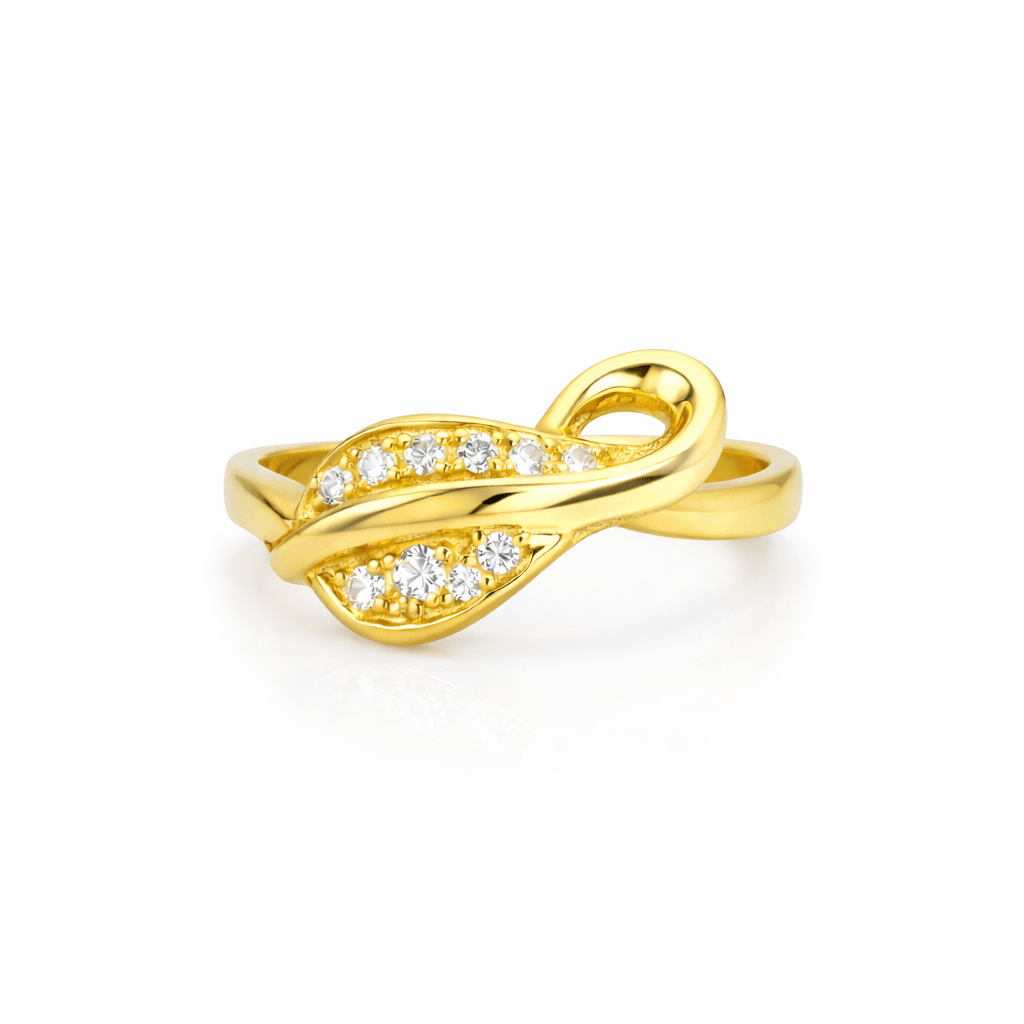 Ring 18k guld med kristaller - Smyckesbanken