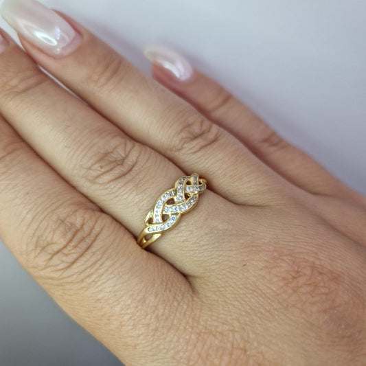 Ring flätad design 18k guld - Smyckesbanken