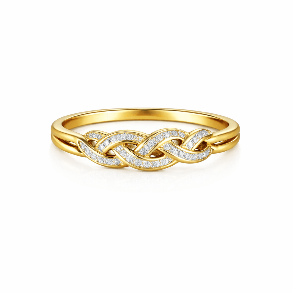 Ring flätad design 18k guld - Smyckesbanken