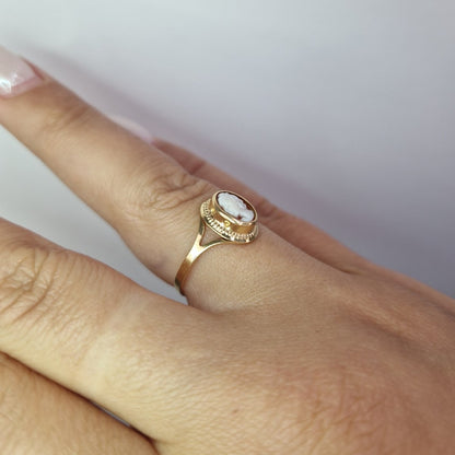 Ring med Camè 18k guld - Smyckesbanken