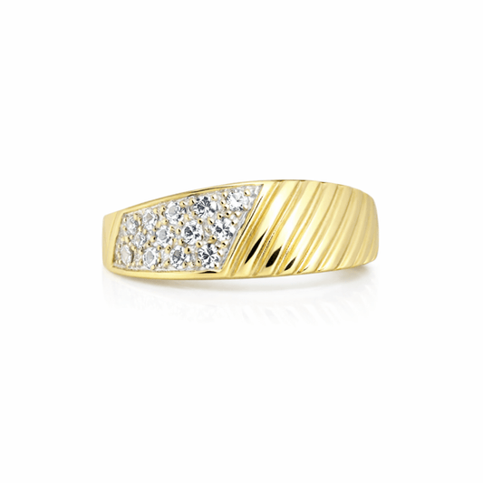 Ring med design och stenar i 18k guld - Smyckesbanken