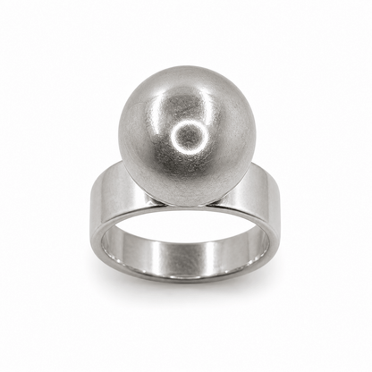 Ring med kula sterling silver - Smyckesbanken