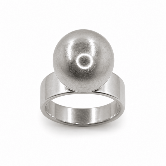 Ring med kula sterling silver - Smyckesbanken