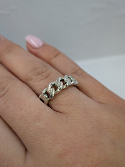 Ring med pansardesign i sterling silver - Smyckesbanken