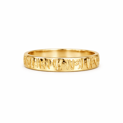 Ring med runskrift i 18k guld - Smyckesbanken