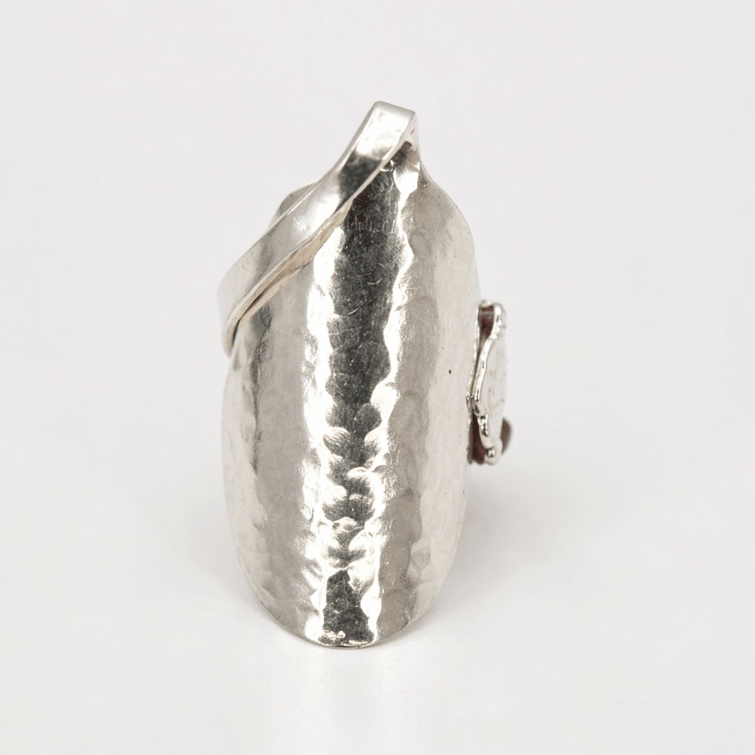 Ring omgjord av kaffesked sterling silver - Smyckesbanken