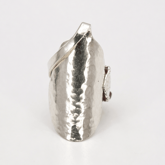 Ring omgjord av kaffesked sterling silver - Smyckesbanken