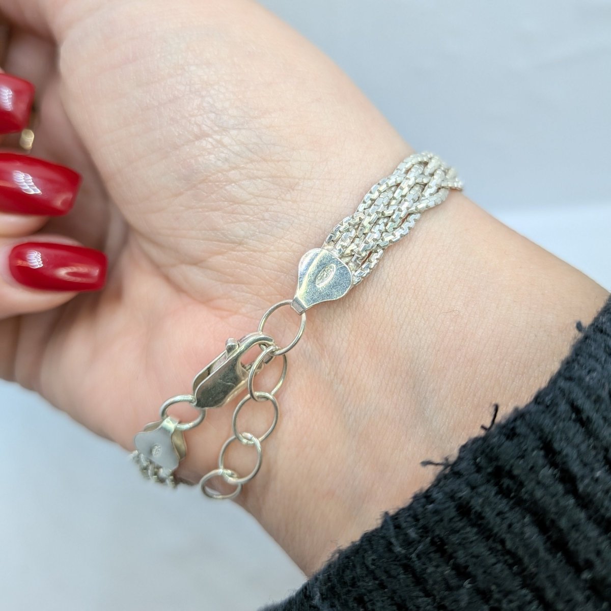 Silver armband fläta - Smyckesbanken