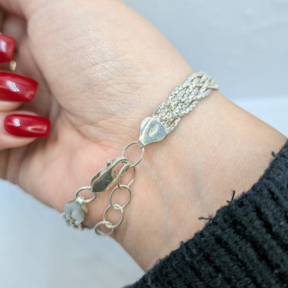 Silver armband fläta - Smyckesbanken