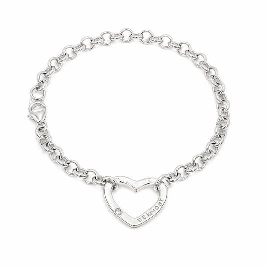 Silver armband med hjärta - Smyckesbanken
