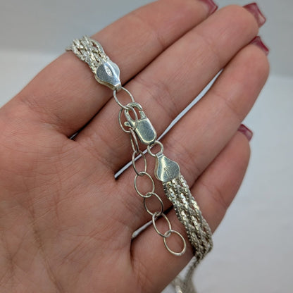 Silver halsband fläta - Smyckesbanken