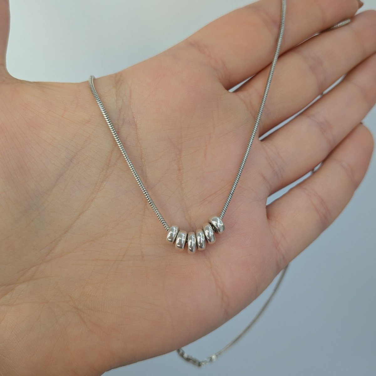 Silver halsband ormlänk 45cm - Smyckesbanken