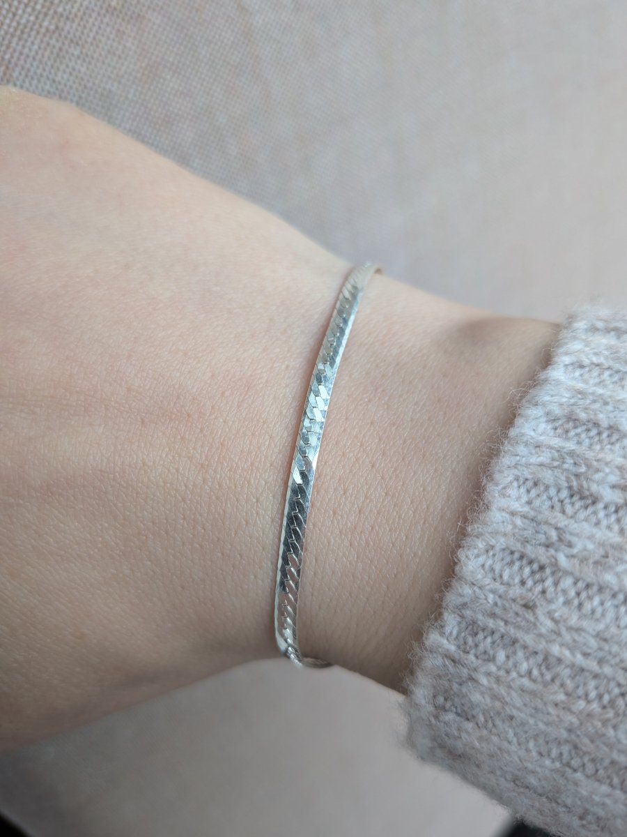 Silverarmband manglad ormlänk - Smyckesbanken