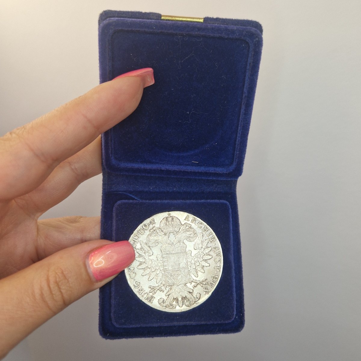 Silvermynt Maria Theresia. Österike - Ungern År1780 med etui - Smyckesbanken