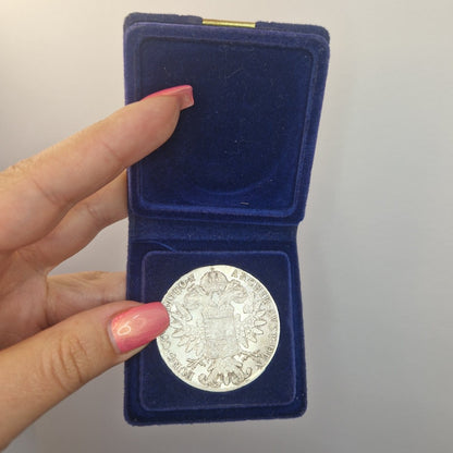 Silvermynt Maria Theresia. Österike - Ungern År1780 med etui - Smyckesbanken