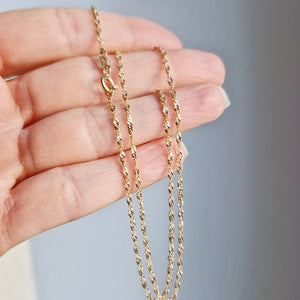 Singapore halsband 18k guld 39 centimeter - Smyckesbanken