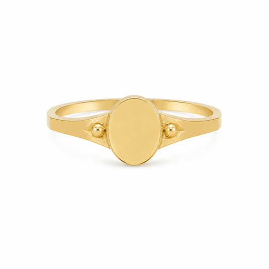 Smal klackring 18k guld 16,5mm - Smyckesbanken