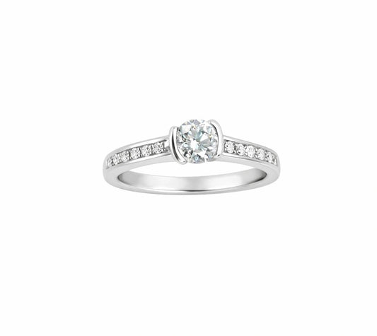 Solitärring i 18k vitguld diamant 0,75ct WSI - Smyckesbanken