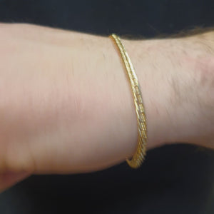 Guld pansar armband för herr 18k guld