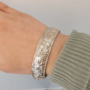 Armring äkta silver med fin dekoration - Smyckesbanken