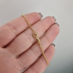 Barn armband Figaro med gravyr bricka 18k guld - Smyckesbanken