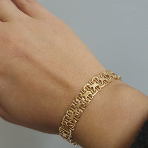 X-länk armband 18k guld 19cm 