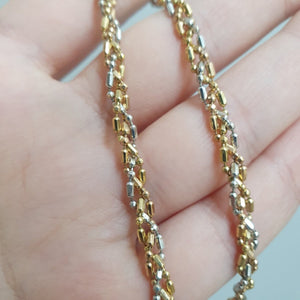 Flätat guld halsband 18k guld - Smyckesbanken