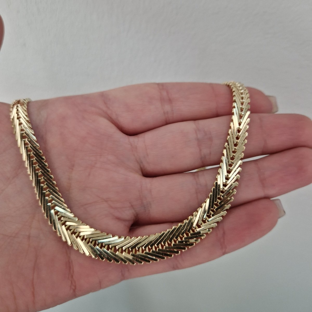 Halsband ledad 14K doserad - Smyckesbanken