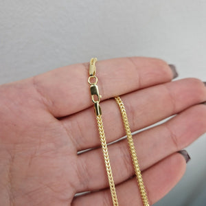 Halsband unik fyrkantig design 14k guld - Smyckesbanken