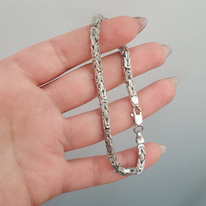 Kejsarlänk armband 19,5cm i silver - Smyckesbanken