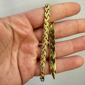 Ledat armband tillverkad i 18 karat guld - Smyckesbanken