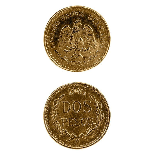 Mynt Dos Pesos 1945 Mexico - Smyckesbanken