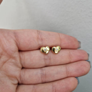 Örhängen hjärta 18k guld - Smyckesbanken
