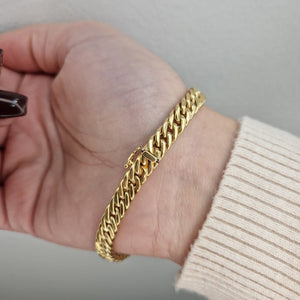Pansar armband tät & ihålig 18k guld - Smyckesbanken